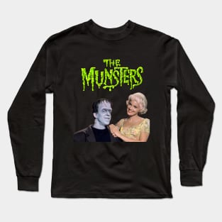 The Munsters,   Herman Munster ,Marilyn, Fred Gwynne,  Beverley Owen, Long Sleeve T-Shirt